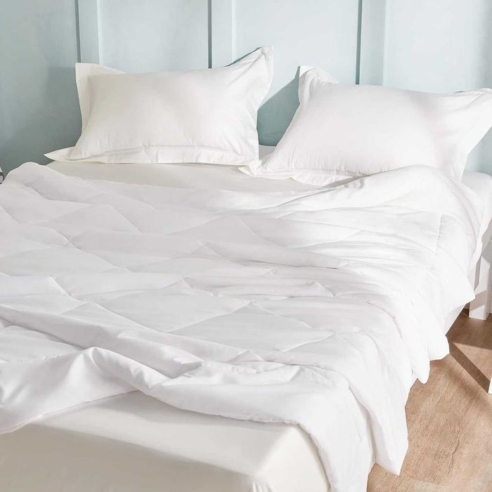 WAVVE лятна завивка 140x200 см, лека и дишаща, бяла