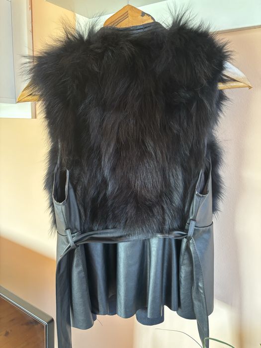 Елек естествена кожа и естествен косъм