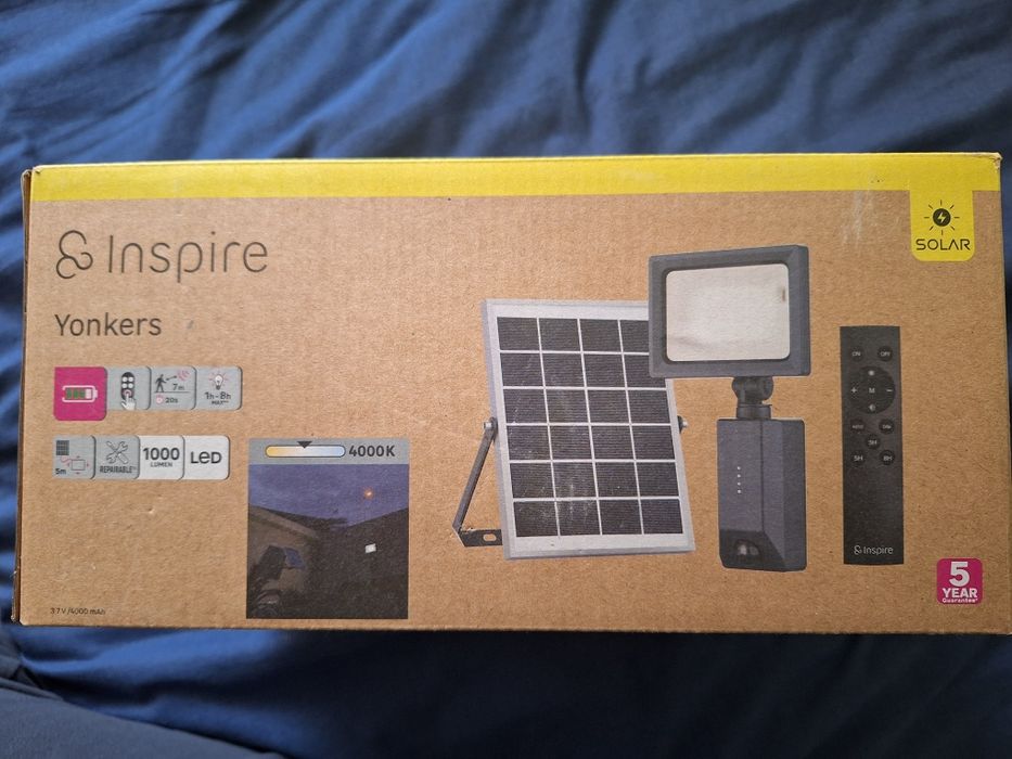 Proiector independent solar cu senzor de miscare Inspire Yonkers