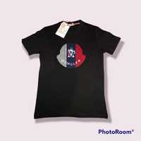 Мужская футболка Moncler Оригинал производство Италия чёрная майка