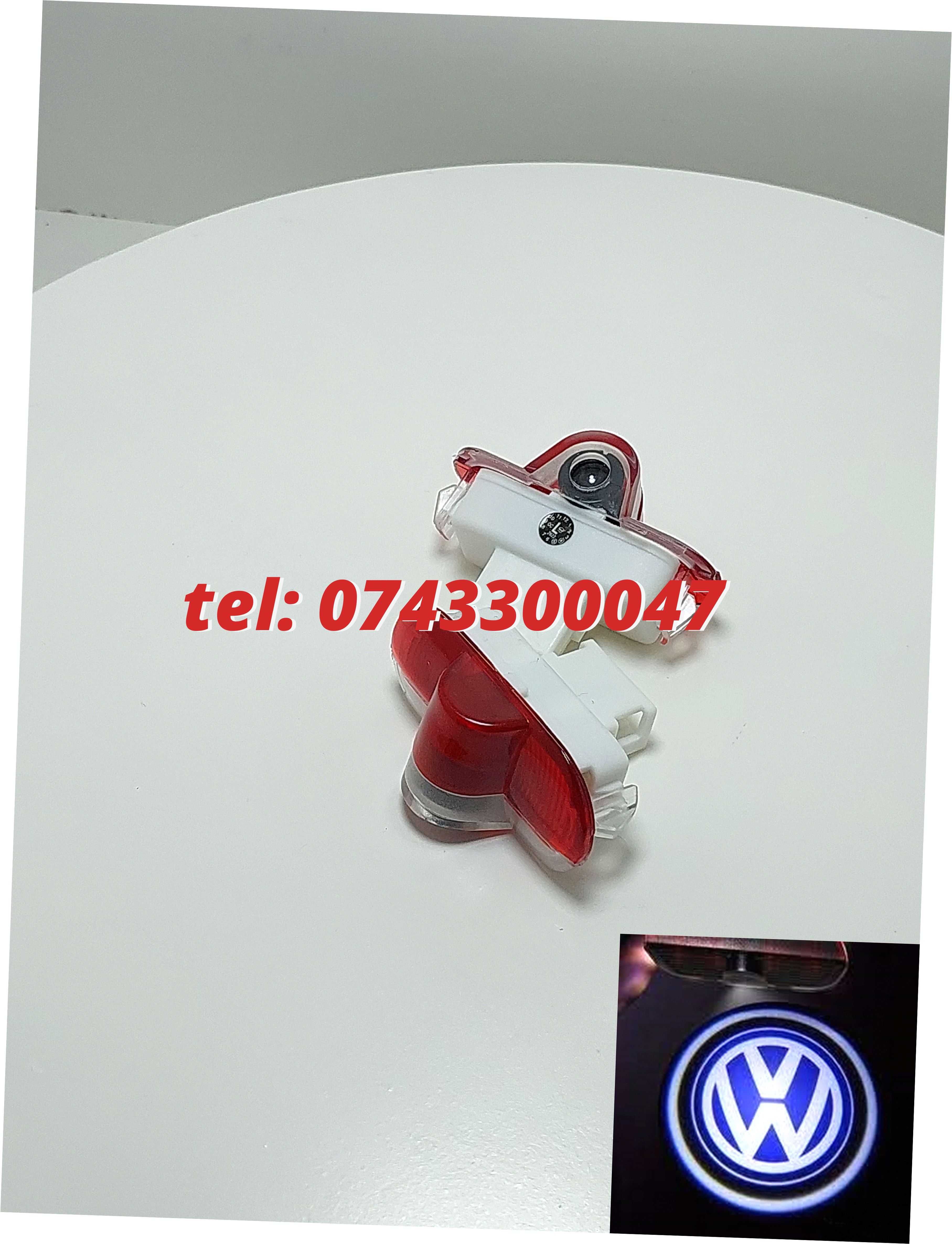 Set 2 Lampi Led Proiector Cu Logo Pentru Portiere Vw Volkswagen Beetl