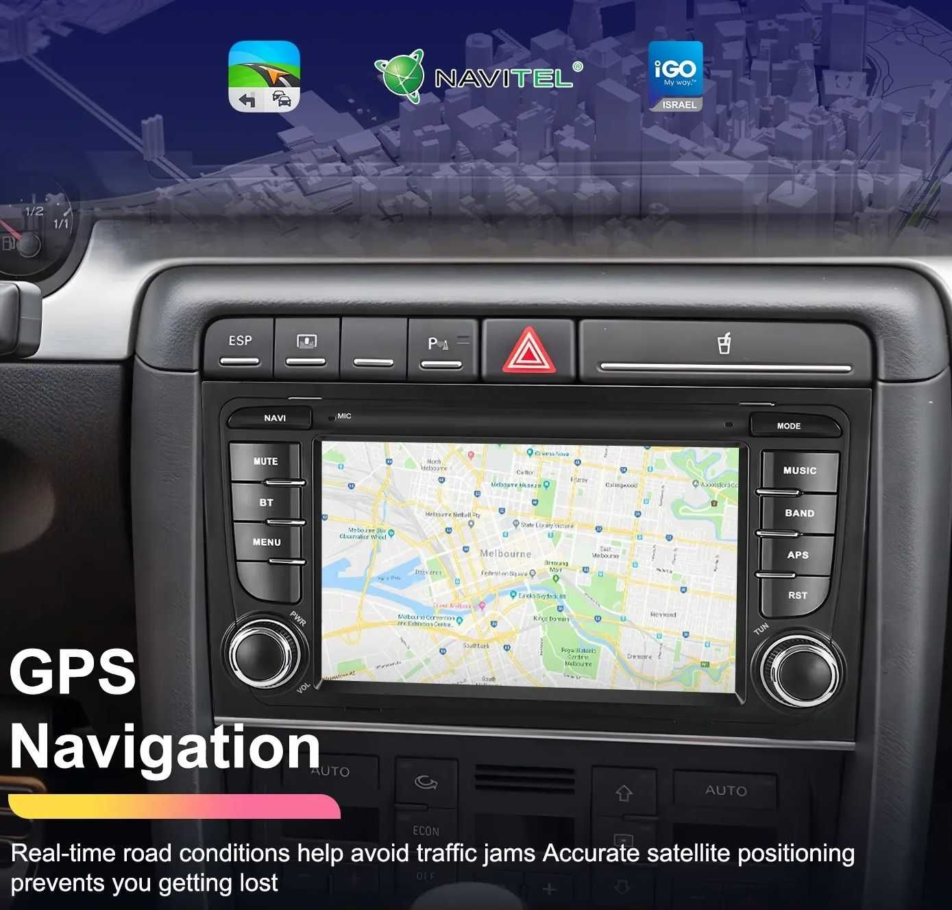 Мултимедия за Audi A4 B6 B7 RS4 навигация Android плеър 2DIN А4 Ауди