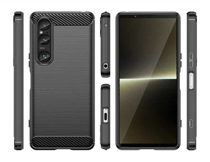 Sony Xperia 1 VI / 10 VI / 10V 5V 1V - Удароустойчив Кейс Гръб CARBON