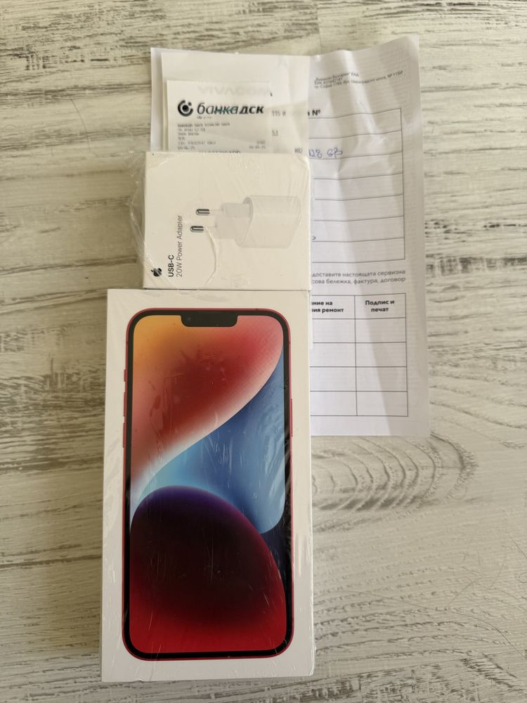 НОВ Iphone 14 Plus 128GB 5G Red 24м. ГАРАНЦИЯ ПОДАРЪК