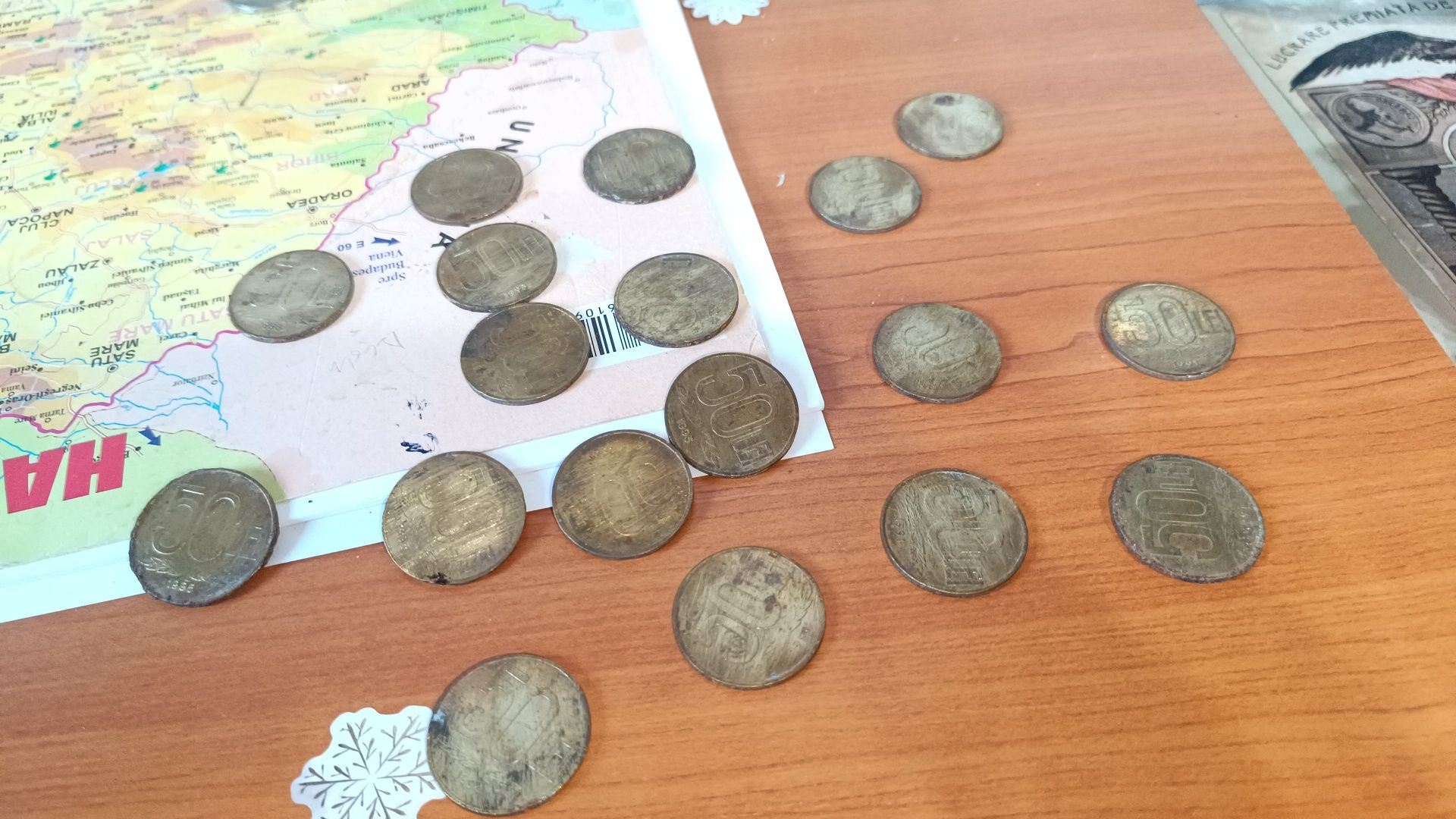 Monezi de 50 de lei cu Ioan cuza vintege de colecție