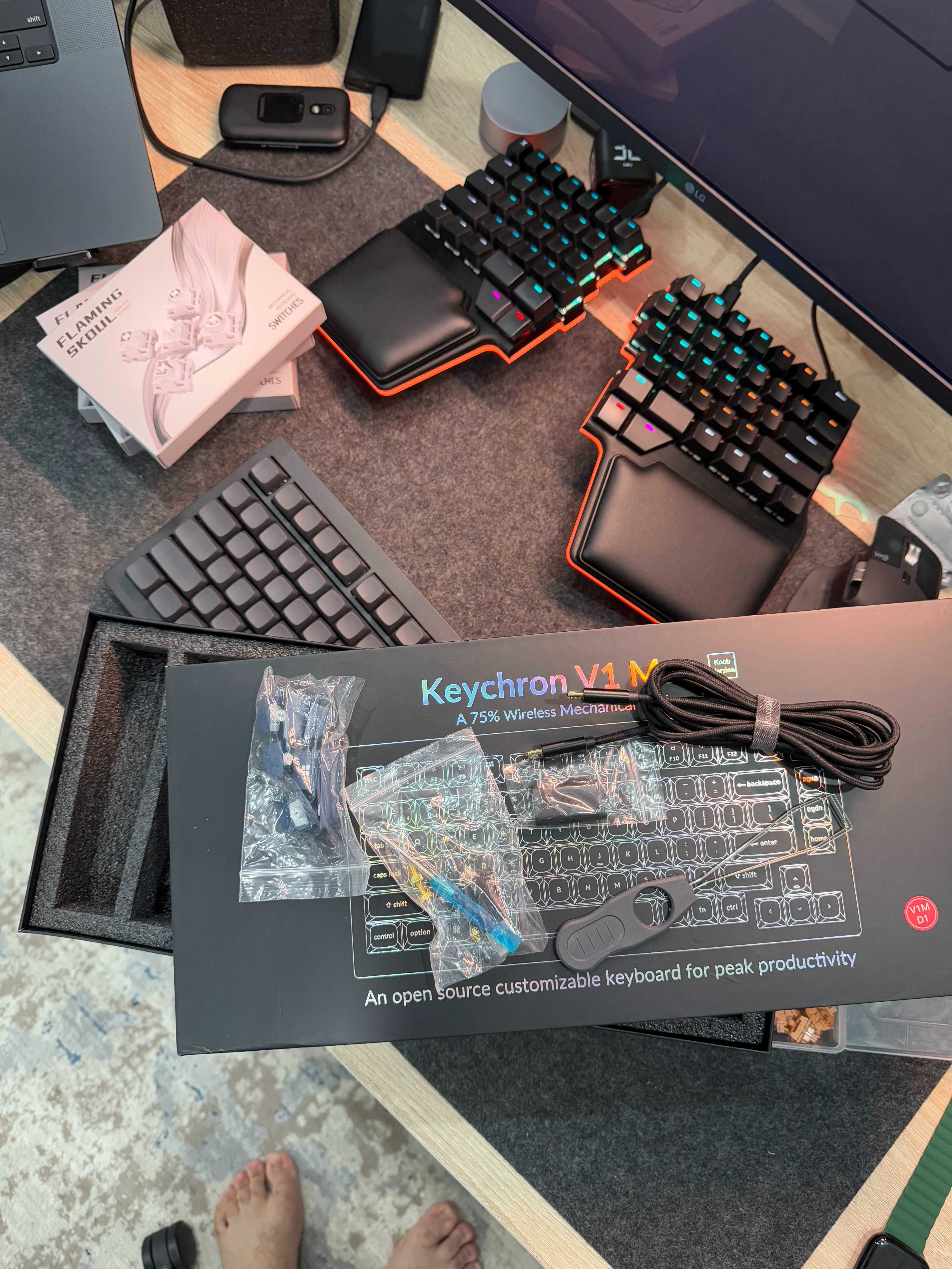 Продаю клавиатуру Keychron V1 Max с отличной кастомизацией