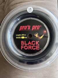Кордаж за тенис Pros Pro Black Force 1,29 mm
