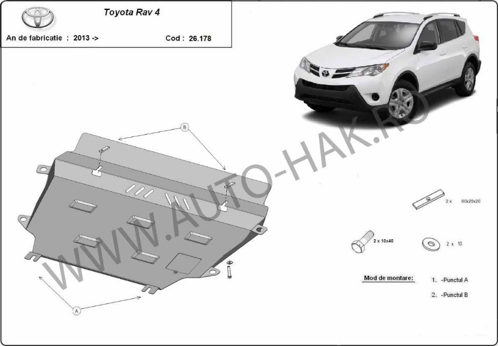 Scut motor metalic Toyota Rav 4 2013-2018