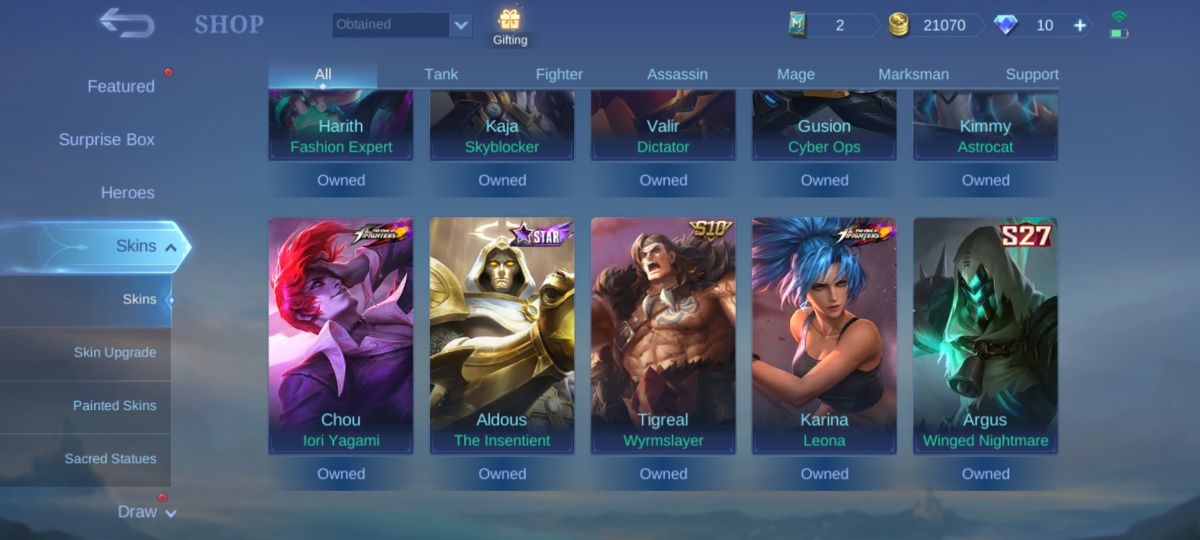 Аккаунт Mobile Legends