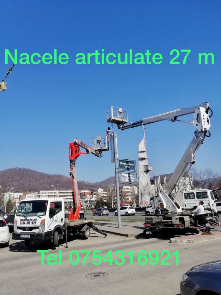 Închiriez Nacela  PRB. Nacele articulate înălțime de 20-27-40 m