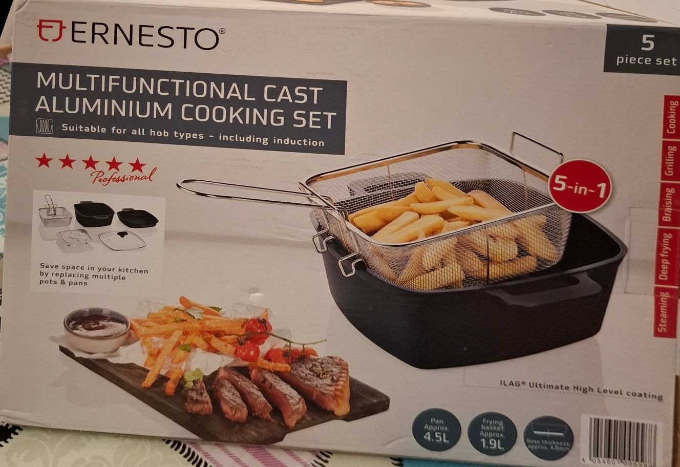 Set multifunctional ERNESTO din aluminiu turnat, 5 bucati