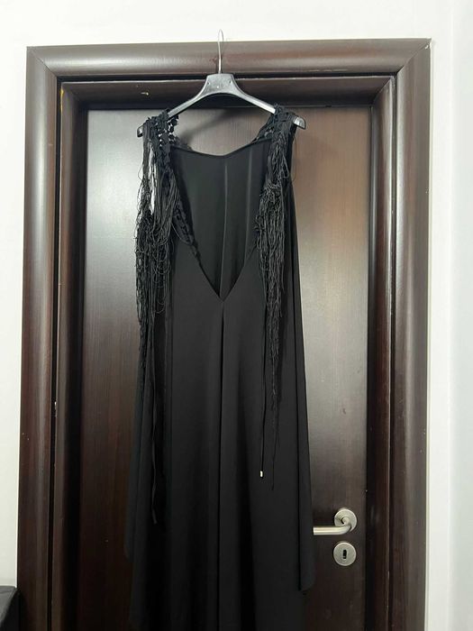 Rochie neagra matase - Nissa