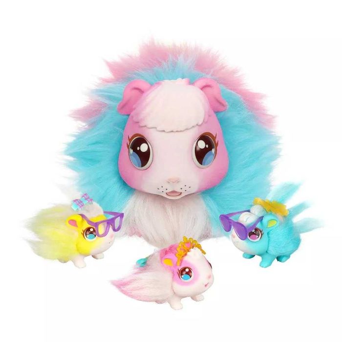 Интерактивная мама-сюрприз морская свинка с домиком и 3 малышами