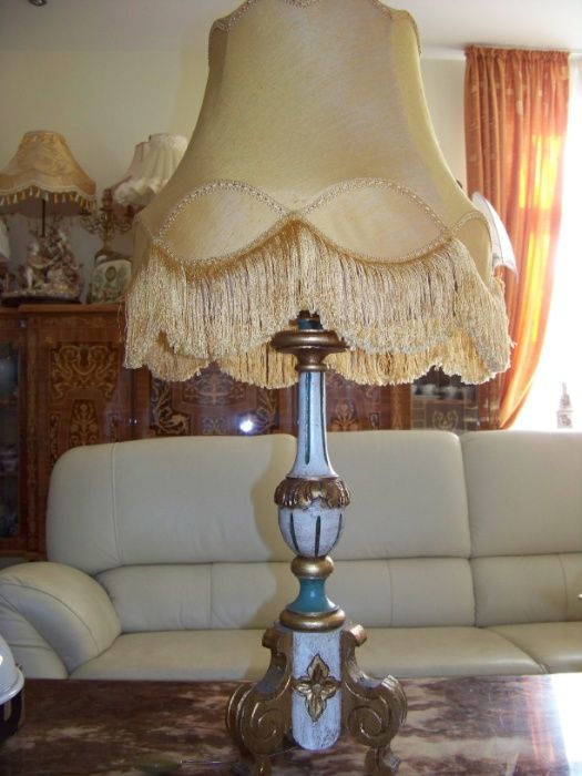 rara lampa florentina lemn sculptat h 88 cm