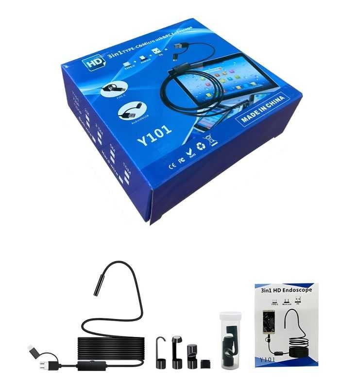 Ендоскоп камера Inskam Y101-A- USB HD 1200P 8mm | HARD | IP67