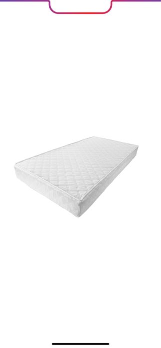 Pat copii alb cu saltea din fibra de cocos ecologica