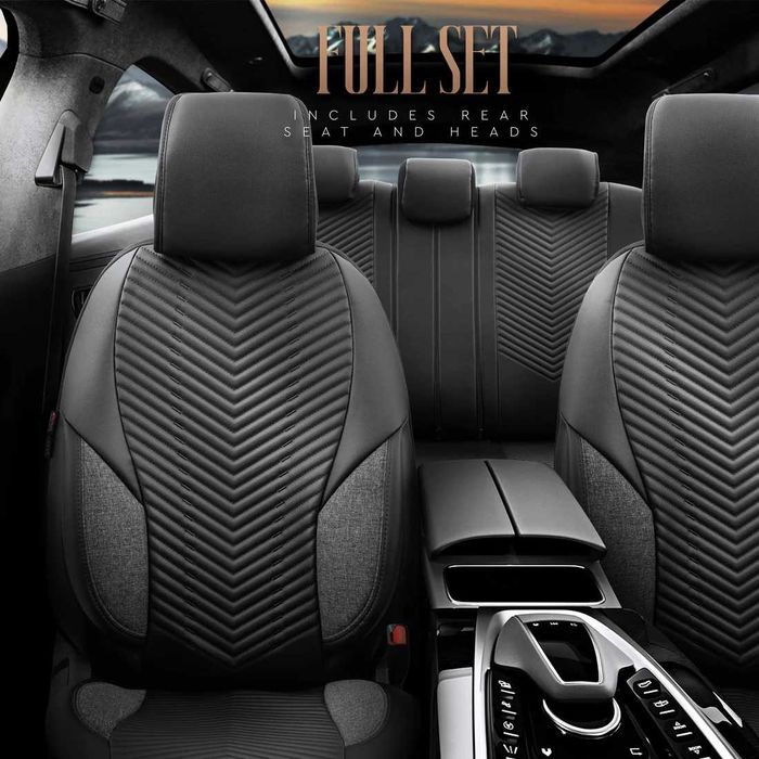 Комплект Луксозна Тапицерия OTOM Advanced – Еко кожа, Черно.