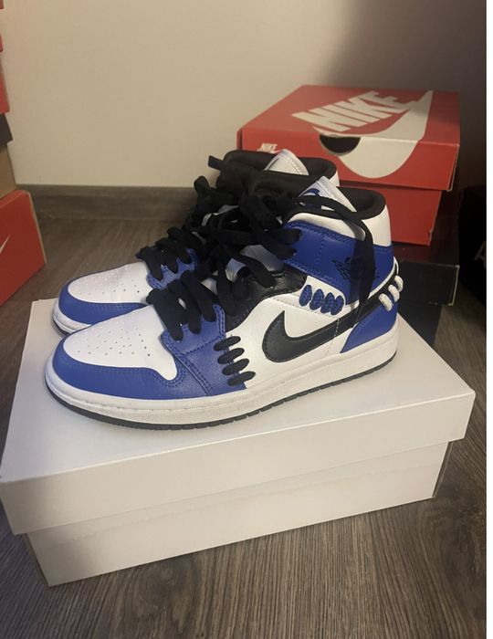 Air Jordan 1 Sisterhood Mid, Green toe low, Bright crimson