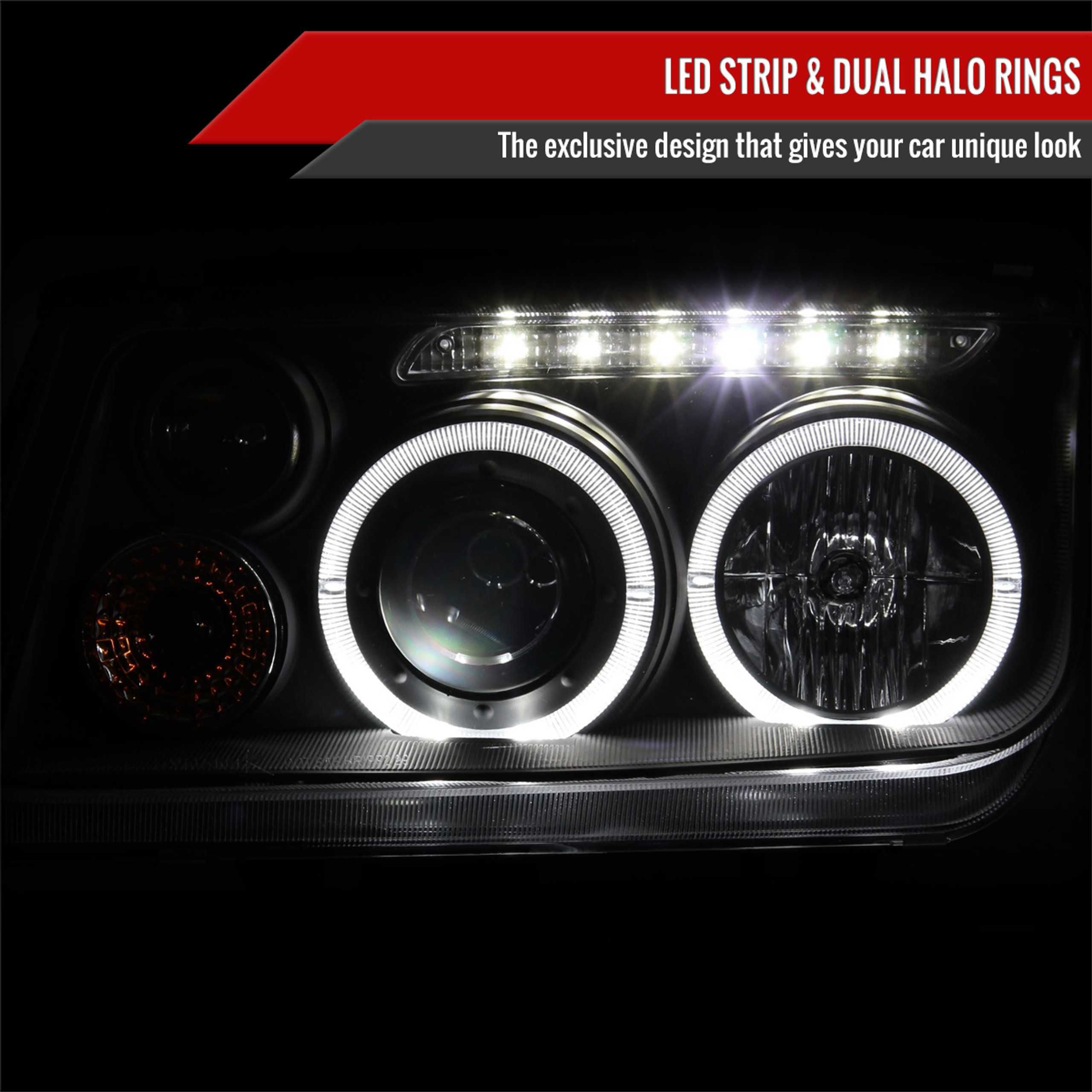 Фарове VW Бора Лед Тунинг нови тъмни Bora Led angle eyes Черни