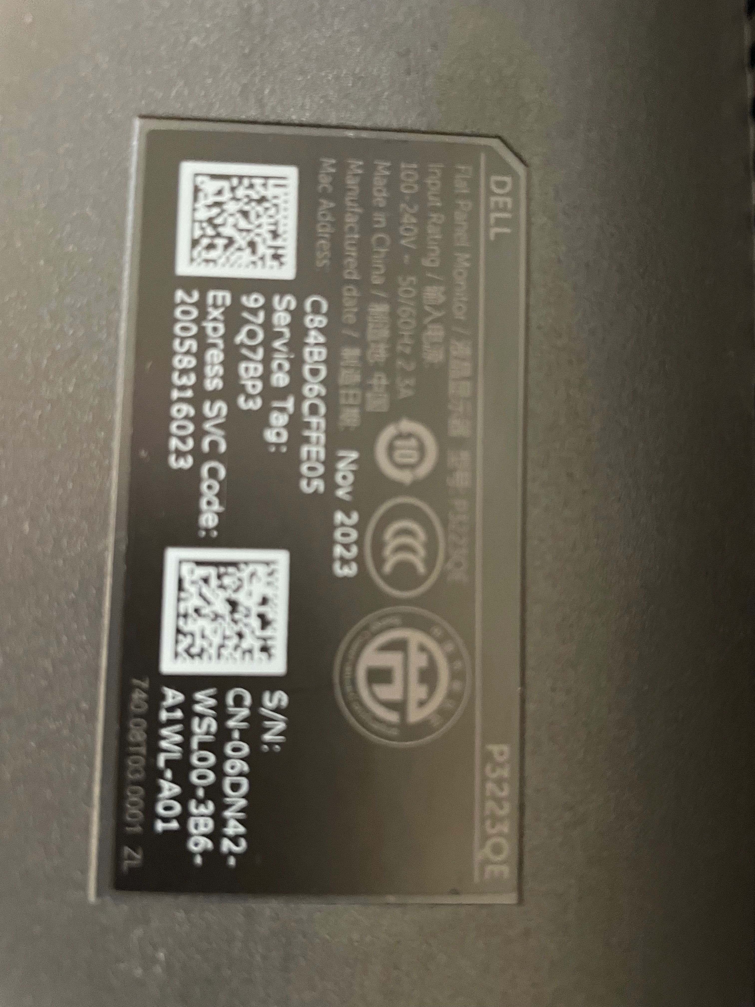 Монитор DELL P3223QE