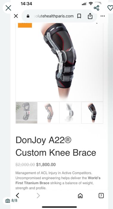 Set 2 Orteze DonJoy A22 Titanium Custom ACL -Motocross & Enduro