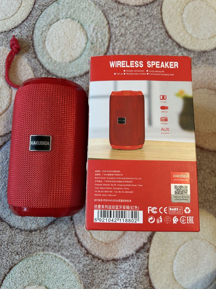Продам портативную колонку KAKUSIGA  KCS601 5W RED