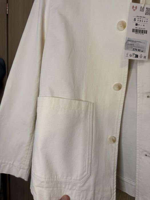 Geaca Zara, Barbati, S, Denim, colectie 2025