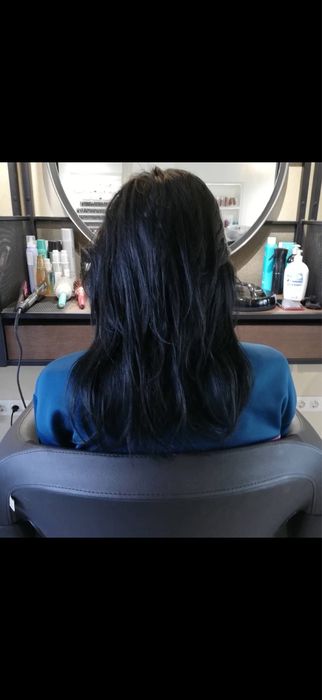 Естествена коса на треси-екстеншъни 200 грама 55 см