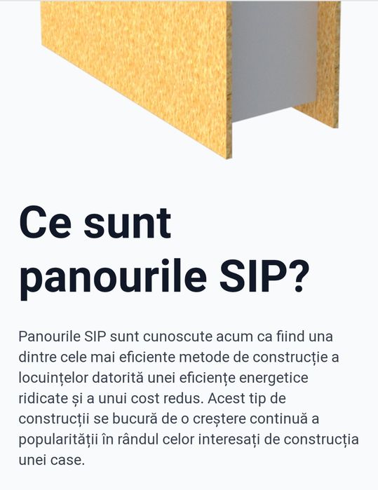 Panouri SIP,  panouri sandwich,  kit-uri case modulare