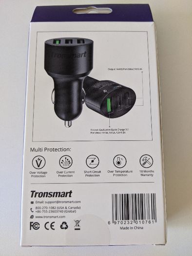 Incarcator auto Tronsmart Quick Charge 3.0 42W