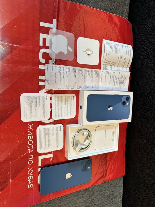 ***128GB iPhone 13 Technopolis Гаранция 2024г. Blue / Син