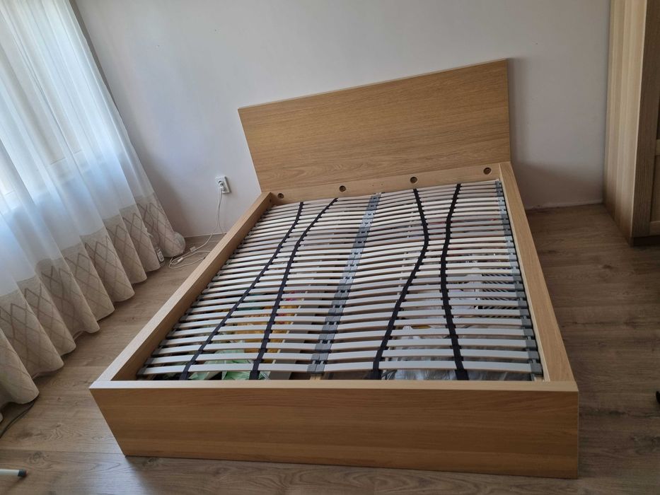 Употребявано високо легло спалня Икея MALM с 2 чекмеджета, 160x200 см