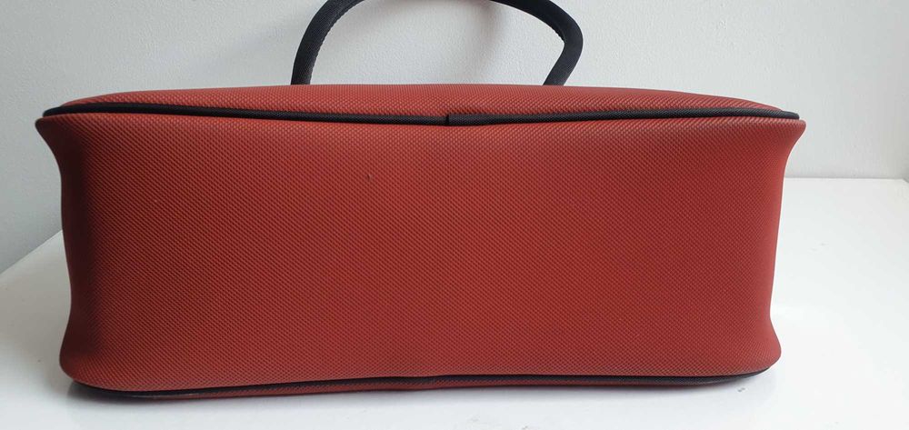 LACOSTE, geanta originala de mana, grena