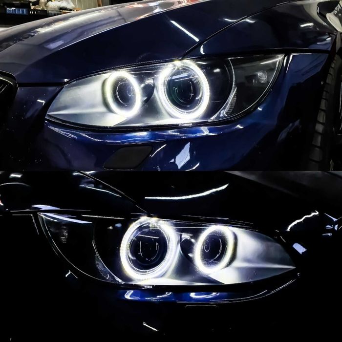 Pachet Lupe BMW E90/91 Lupe Bixenon+Kit Led 60/100W+Angel Eyes