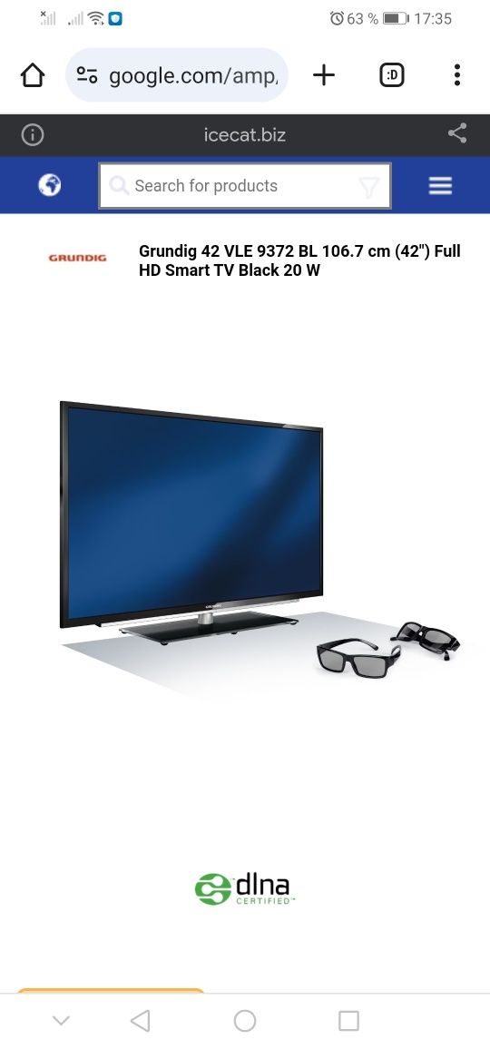TV Grundig 3d  ochelari și biblioteca