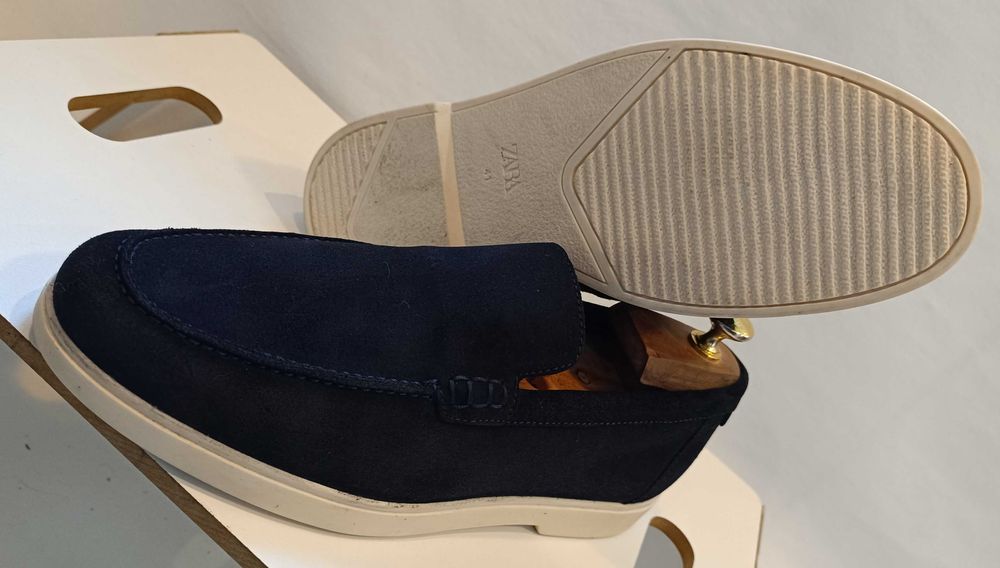 Pantofi sport casual 42 41 43 mocasini slip on ZARA NOI piele naturala