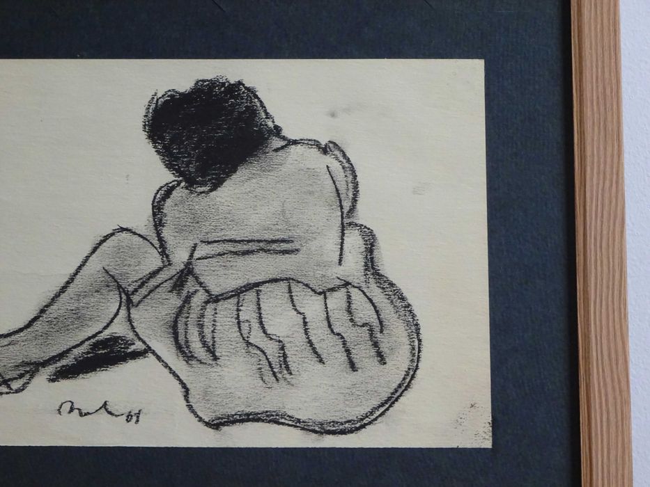 Corneliu Baba, ’Odihna’| Tablou vechi, carbune pe hartie