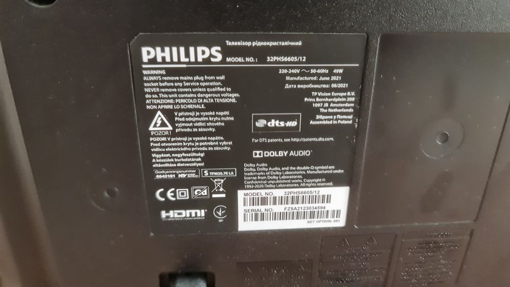 Televizor Philips 32PHS6605/12, 80 cm, Smart, HD, LED, Clasa E