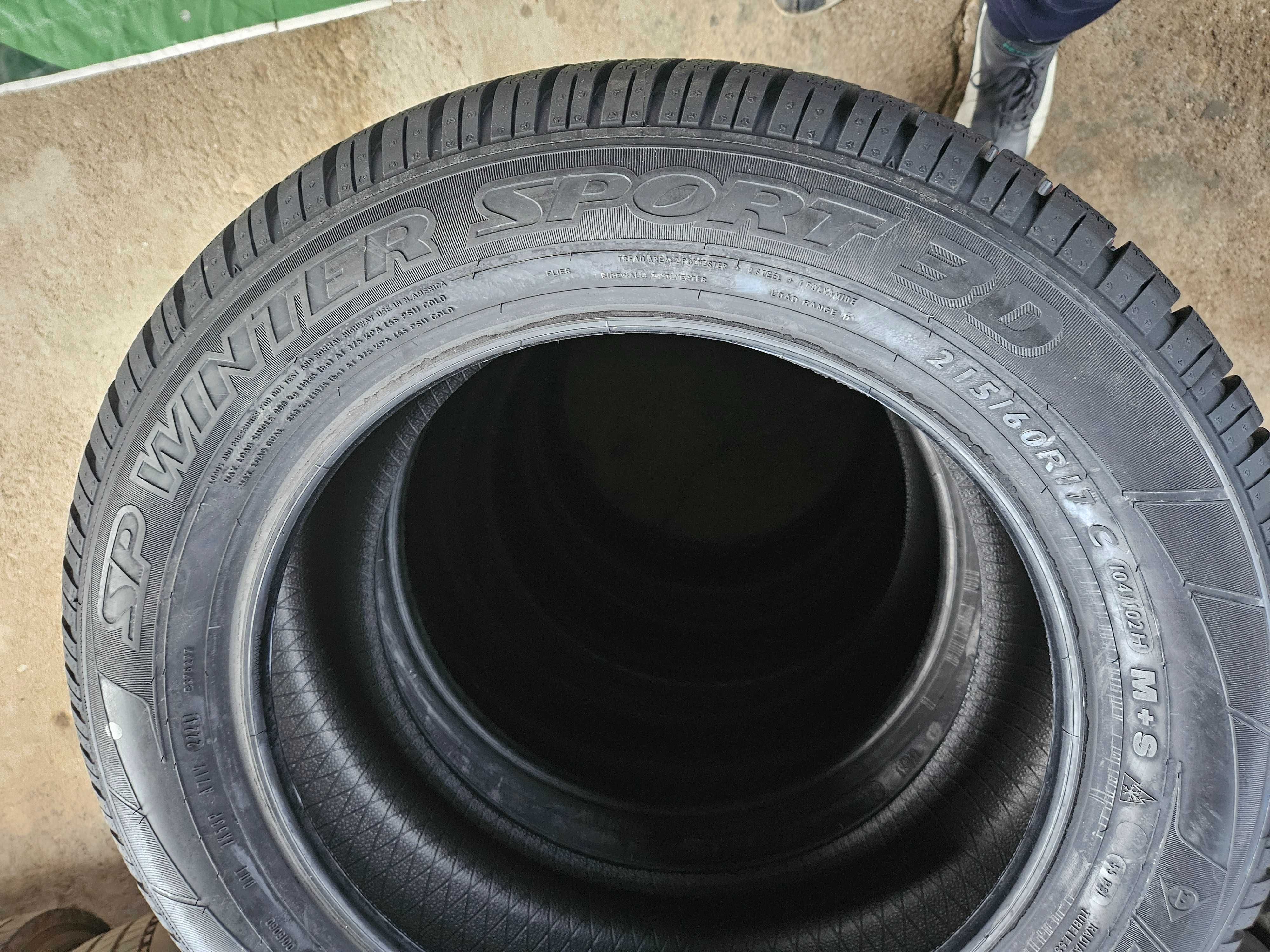 4 Нови бусови зимни гуми 215/60R17C Dunlop WinterSport 3D 104H DOT2224