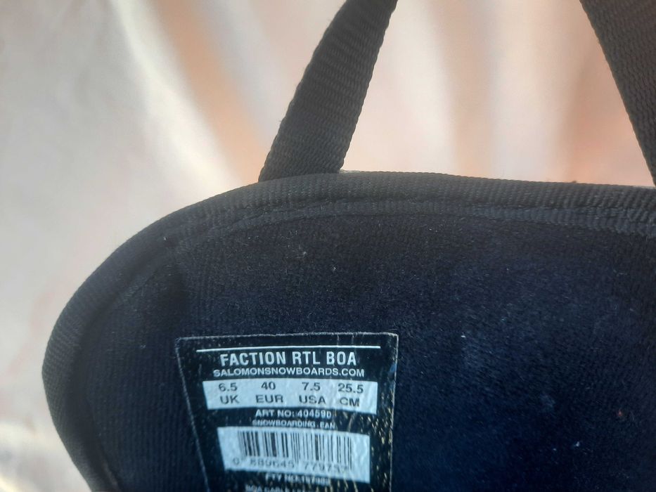 Сноуборд ботуши,обувки 40 номер Salomon Faction RTL Boa
