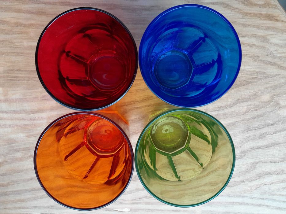 16 pahare colorate pentru apa,limonada,365ml