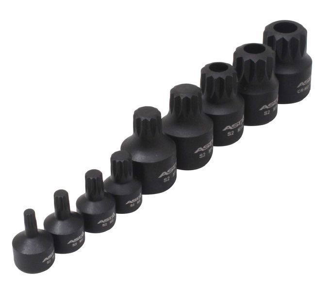 Комплект ключове бита m4-m18 xzn ударни 1/4 - 3/8 9 бр.