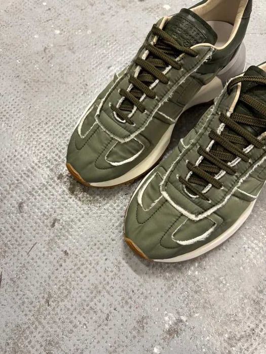 Нови мъжки обувки - Maison Margiela, Khaki Patchwork Sneaker, 44 номер