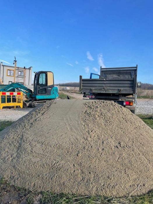 NISIP SORTAT Margaritar Sort Piatră Balast Pământ Transport basculabil