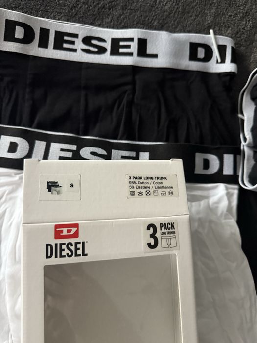Diesel set 3 boxeri lungi alb-negru-negru marimea S noi originali