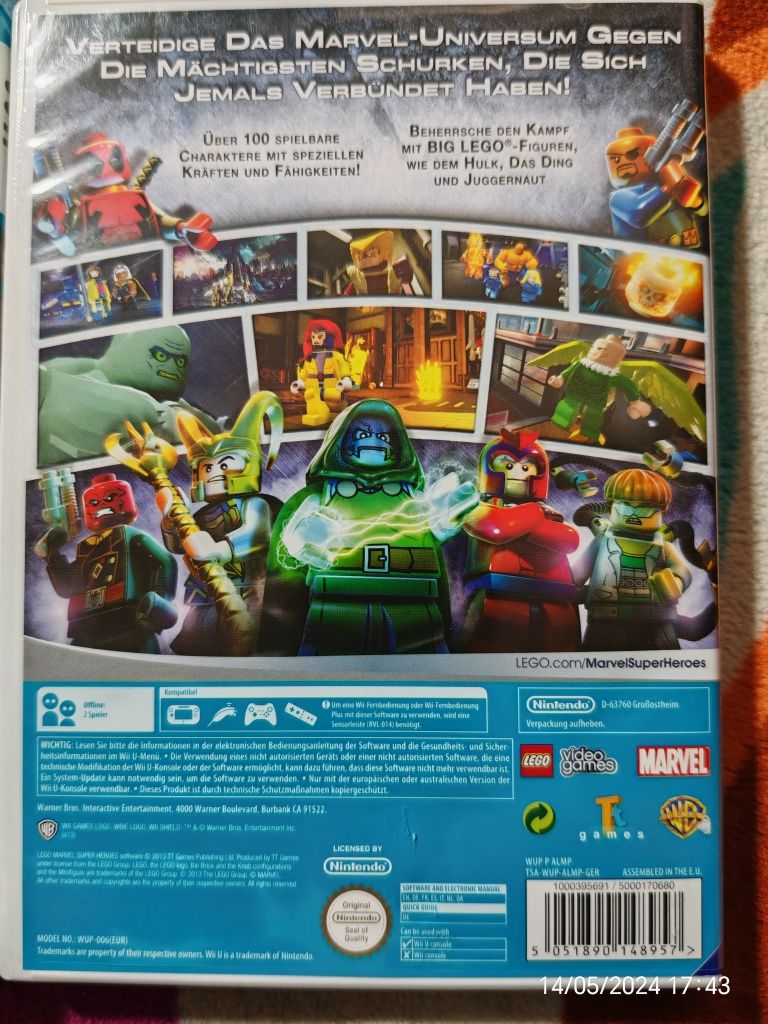 Nintendo wiiU, Mario, lego, Marvel.