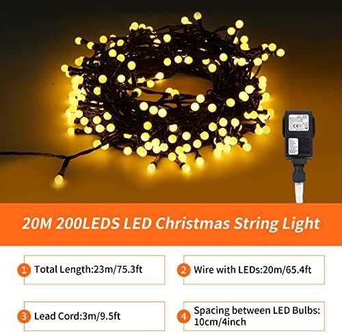 Нови Водоустойчиви Градински светлини 20 метра Лампи градина двор