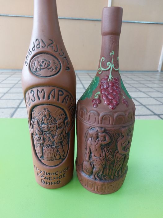 Бутылки из обоженной глины для вина СССР