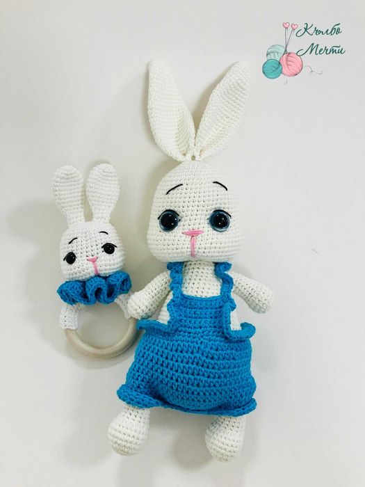 Зайче с рокличка или гащеризон - ръчно плетиво