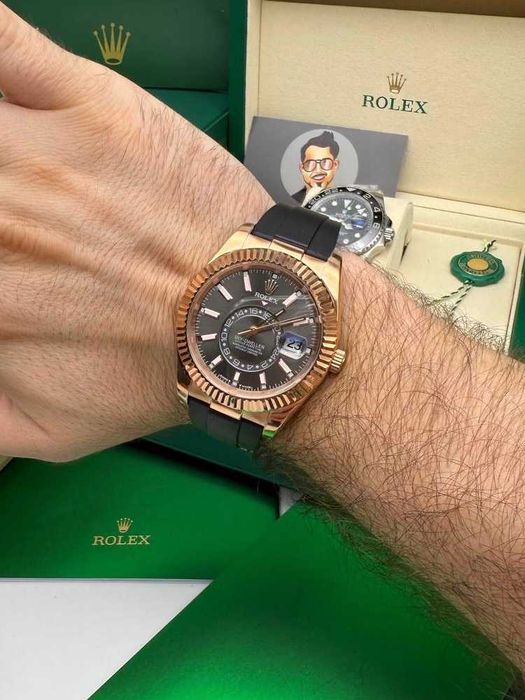 rolex sky-dweller rubber grey dial